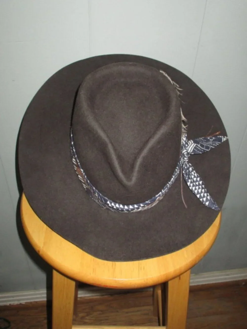 RUEDIGER Serenae Brown Wide Brim Fedora Sz M NWOT